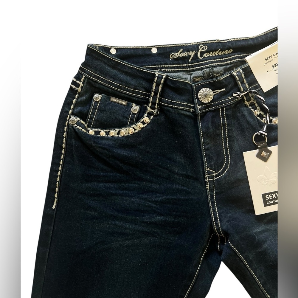 NWT Sexy Couture Premium Denim Wear Skinny Embellished Jeans - Picture 5 of 7